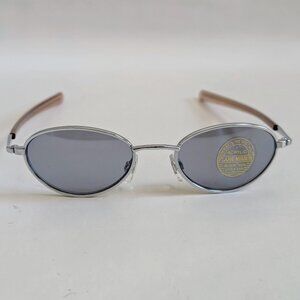 NWT Vintage 90's Oval Metal Combo Frame Sport Sunglasses (S. Silver)